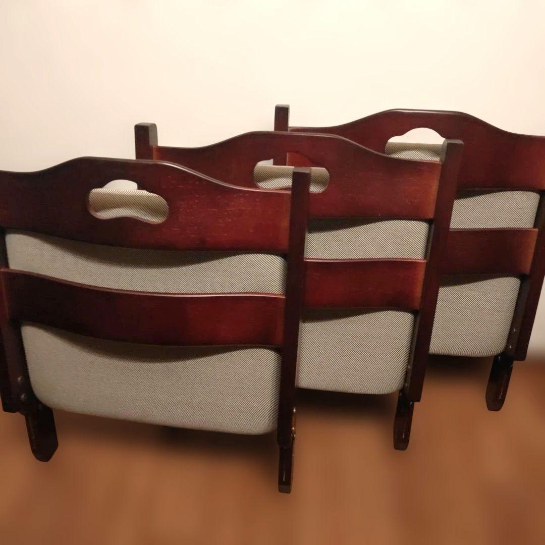 折りたたみ 木製座椅子 3脚セット