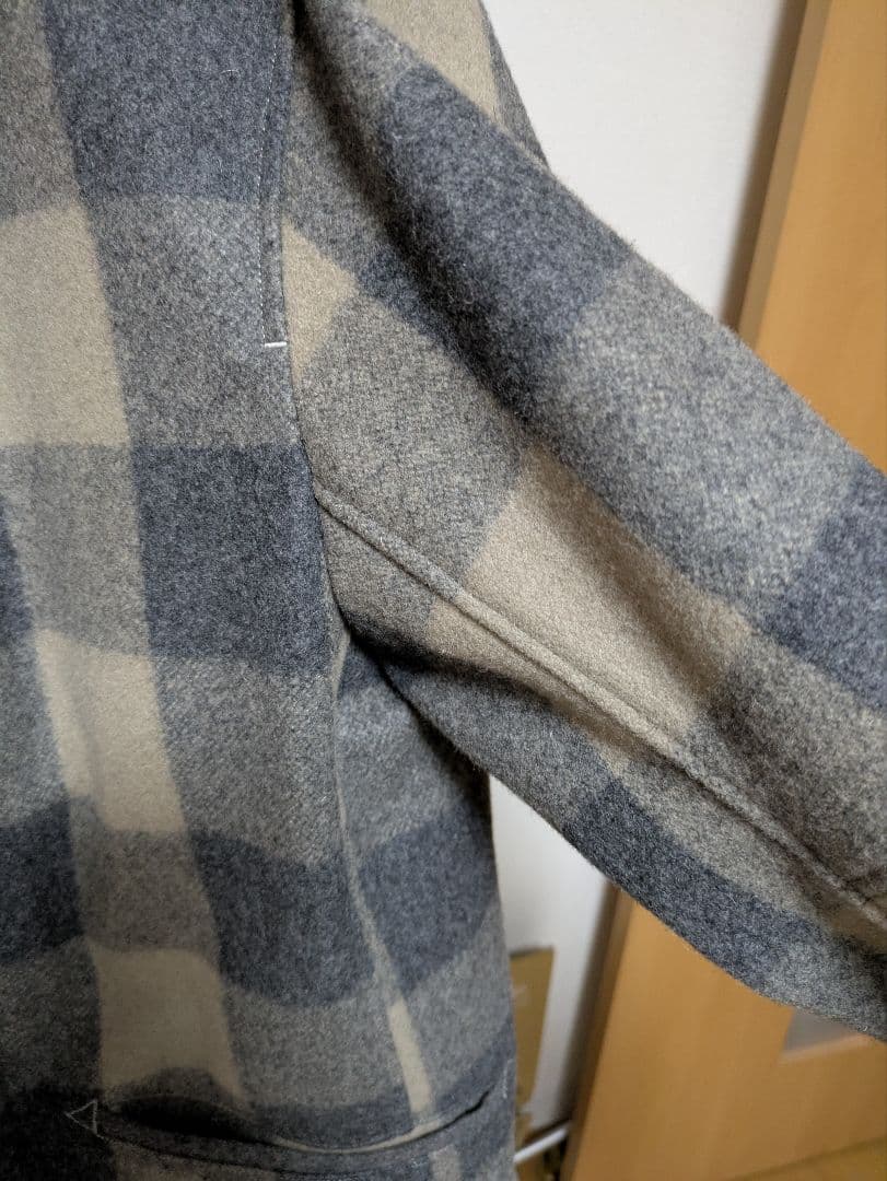 NONNATIVE MELTON　BUFFALO CHECK COAT