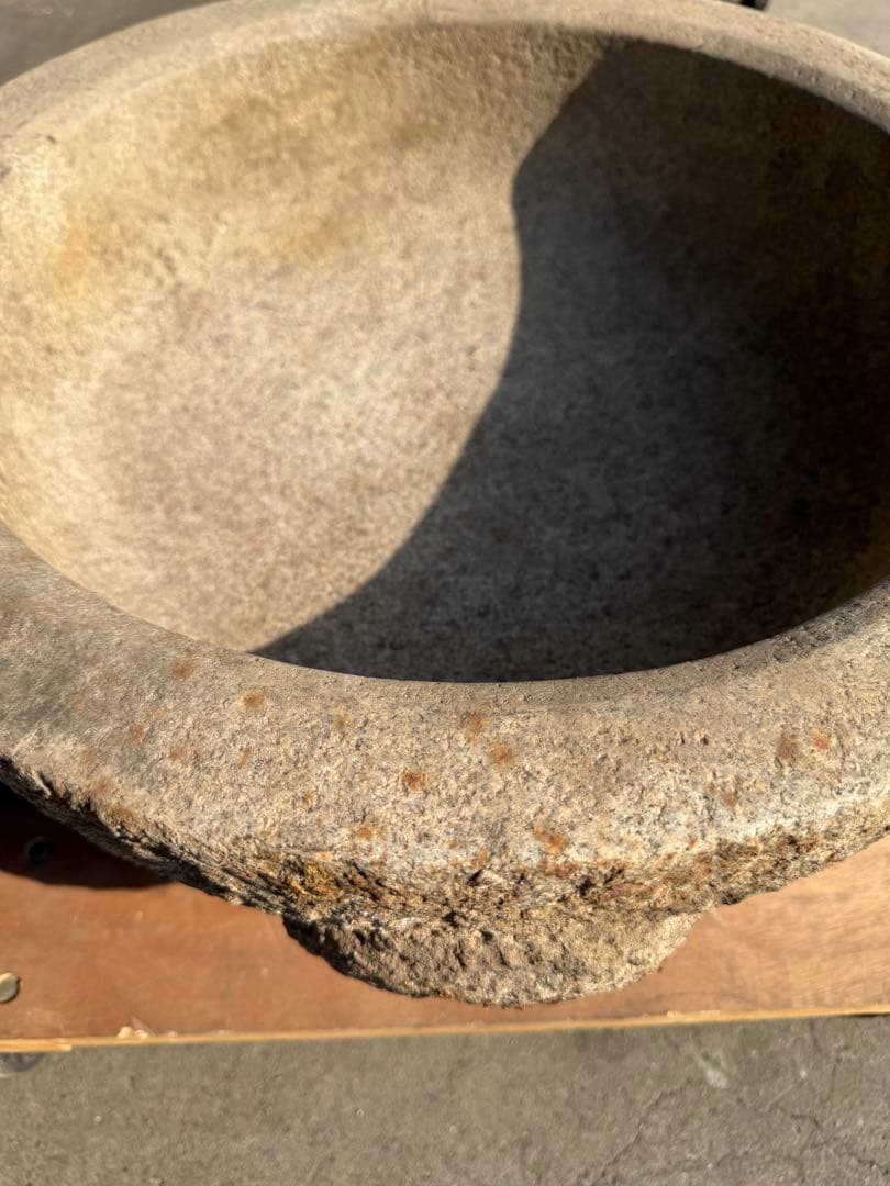 送料込み 餅つき 石臼 鉢形 餅臼 本格派タイプの餅つき石臼