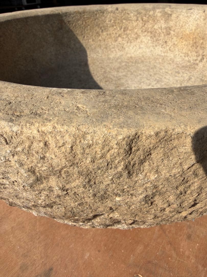 送料込み 餅つき 石臼 鉢形 餅臼 本格派タイプの餅つき石臼