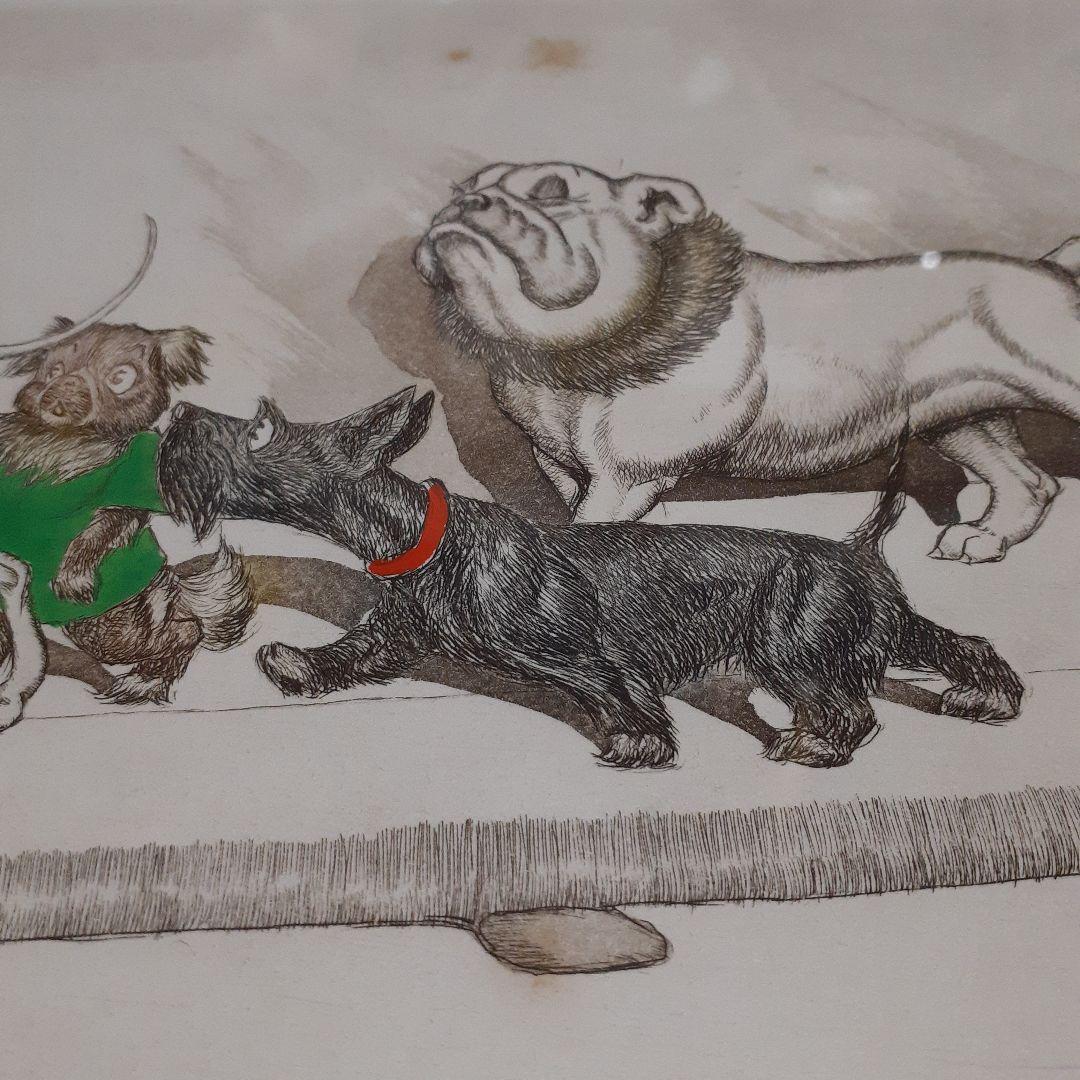 セール‼️ボリスオクライン、犬の絵　緻密な描写‼️手書き‼️