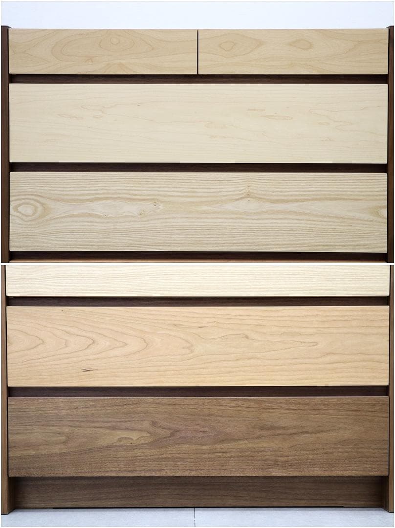 展示 美品 大川家具 Mobel メーベル チェスト 5段 整理タンス 幅90