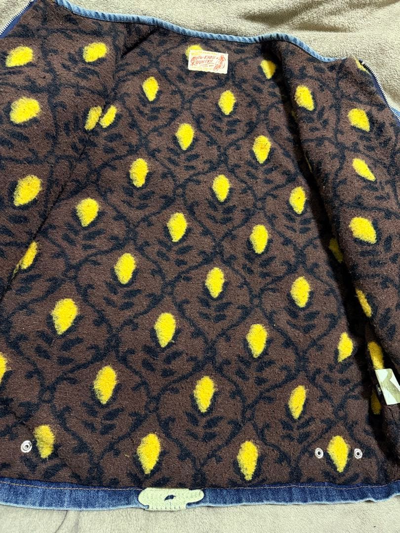 90s MOTO KROSS スケルトン スカジャン デニムジャケット Gジャン