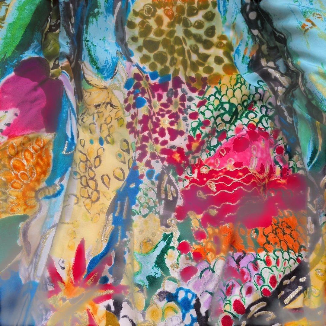 ツモリチサト　ベロア＆シルク異素材ダウンリバーシブルコート　Ｍサイズ