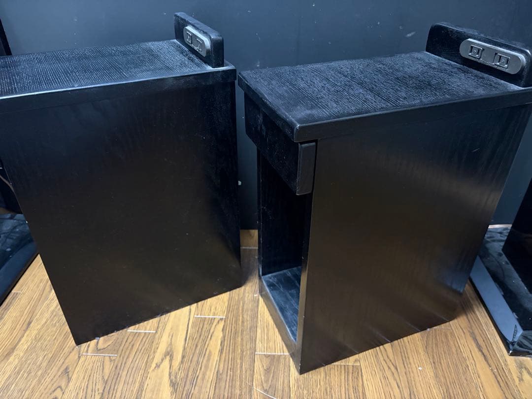 【ナカジマ MG-20】　ベッド サイドテーブル　コンセント付き　ダークブラウン