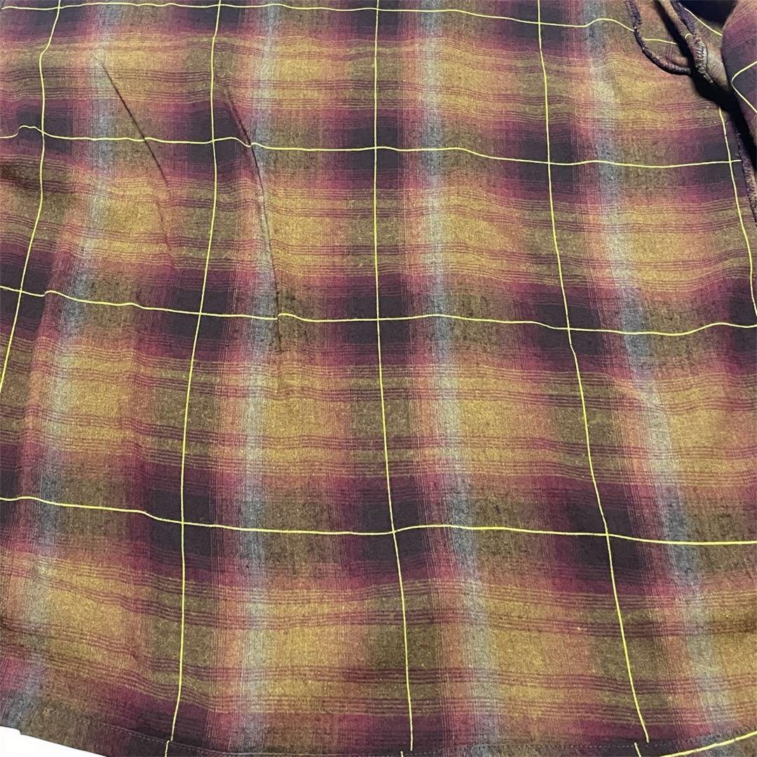 【好配色】希少60’s USA製オンブレネルシャツ茶 レーヨンL Box型 美品