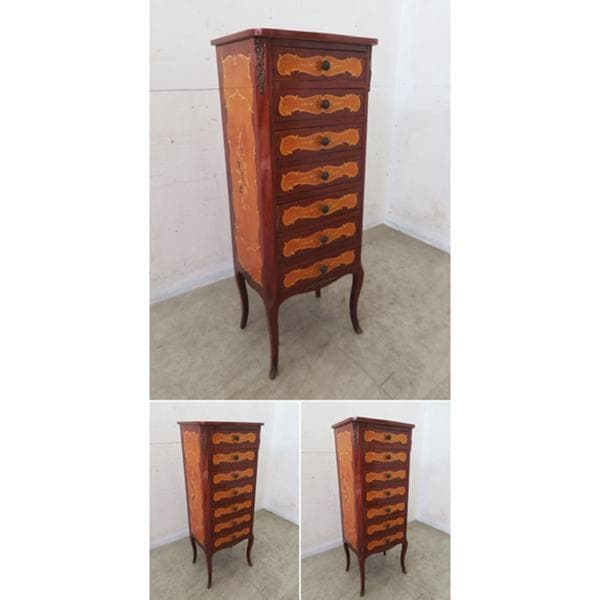 美品■イタリア最高峰■マルコーニアルテ■象嵌■7段チェスト■猫脚■伝統工芸■希少