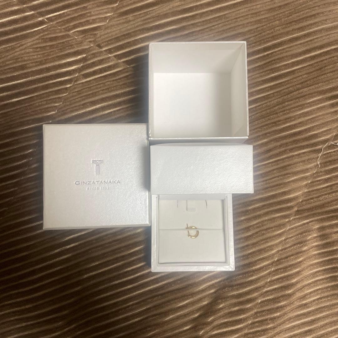 GINZA TANAKA K18イエローゴールド フープピアス 10mm