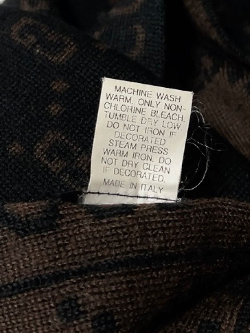 グッチ　GUCCI マフラー　GG ブラック×ブラウン