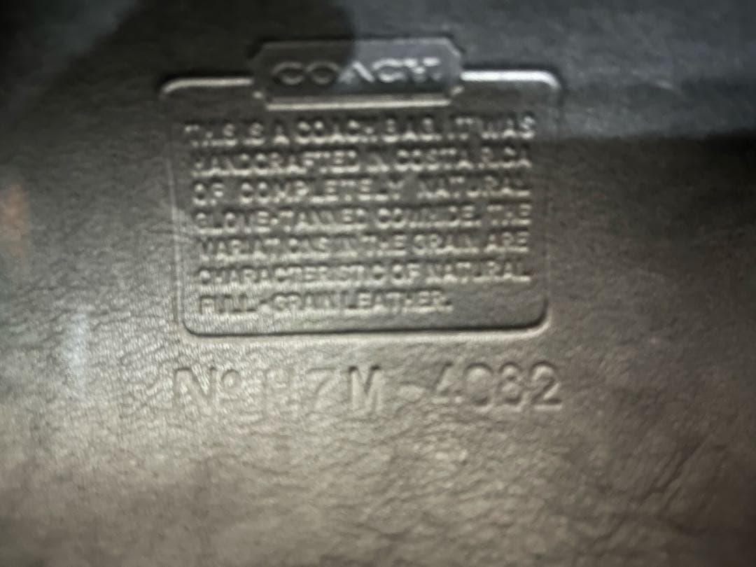 美品　COACH オールドコーチ オールレザートートバッグ　4082