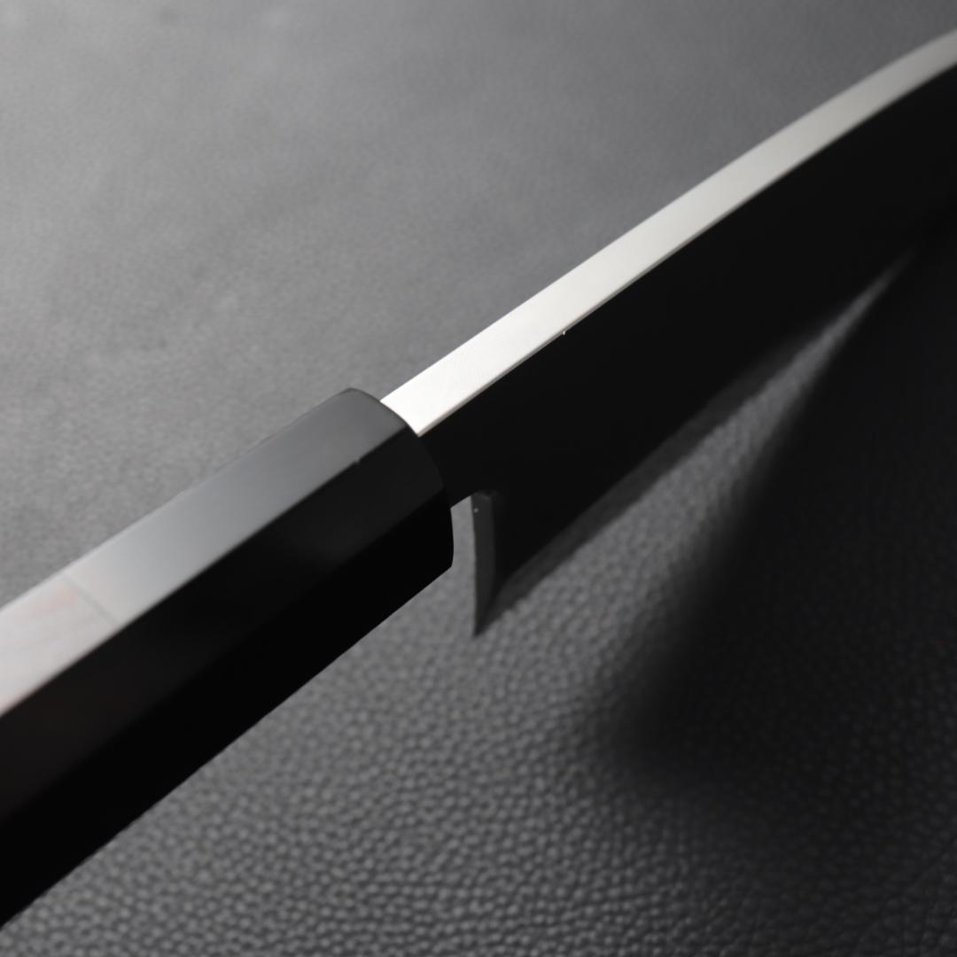 10780 出刃包丁 5寸 鏡面仕上げ 刺身包丁 本出刃 黒檀黒水牛角八角柄