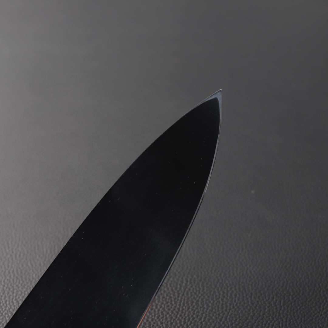 10780 出刃包丁 5寸 鏡面仕上げ 刺身包丁 本出刃 黒檀黒水牛角八角柄