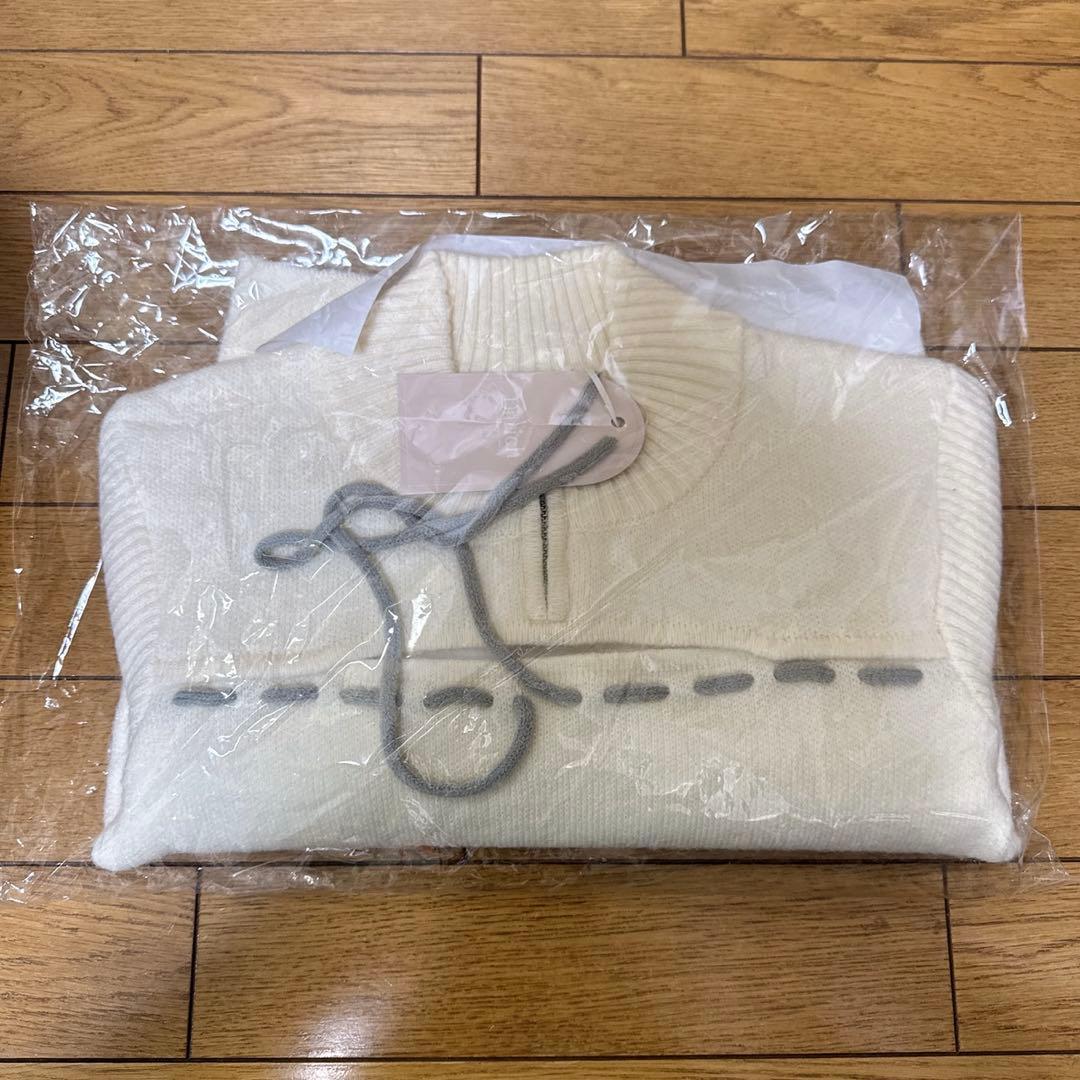 ♥️Darich ステッチリボンオープンニットトップスアイボリー♥️