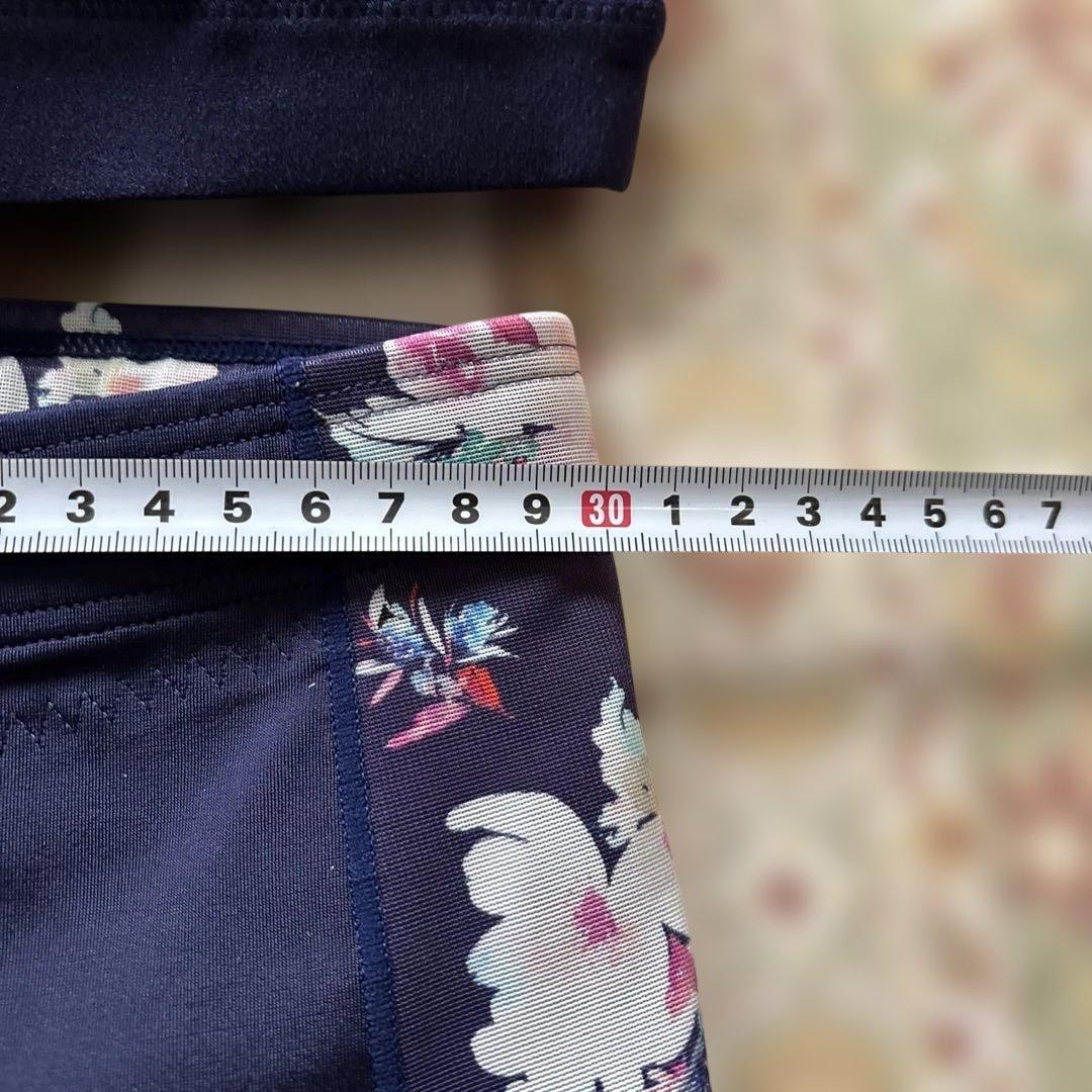 CW-X セットアップ ネイビー フラワープリント ヨガウェアセット