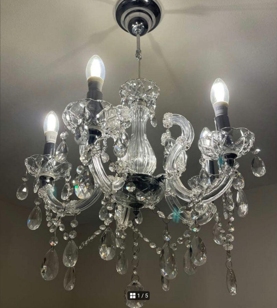 クリスタル シャンデリア 5灯