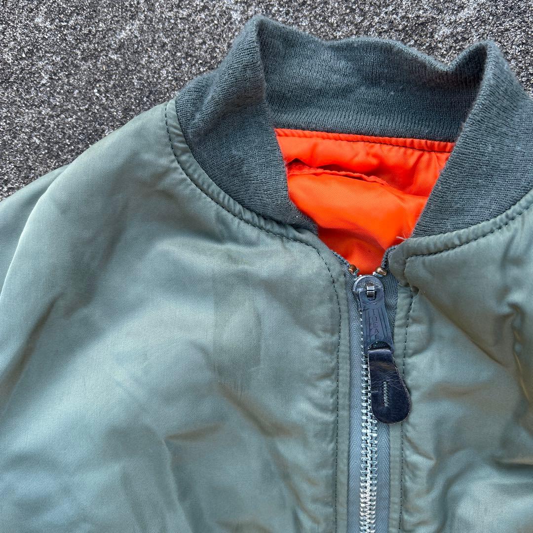 90s ALPHA MA-1 flight jaket USA製　短丈　古着