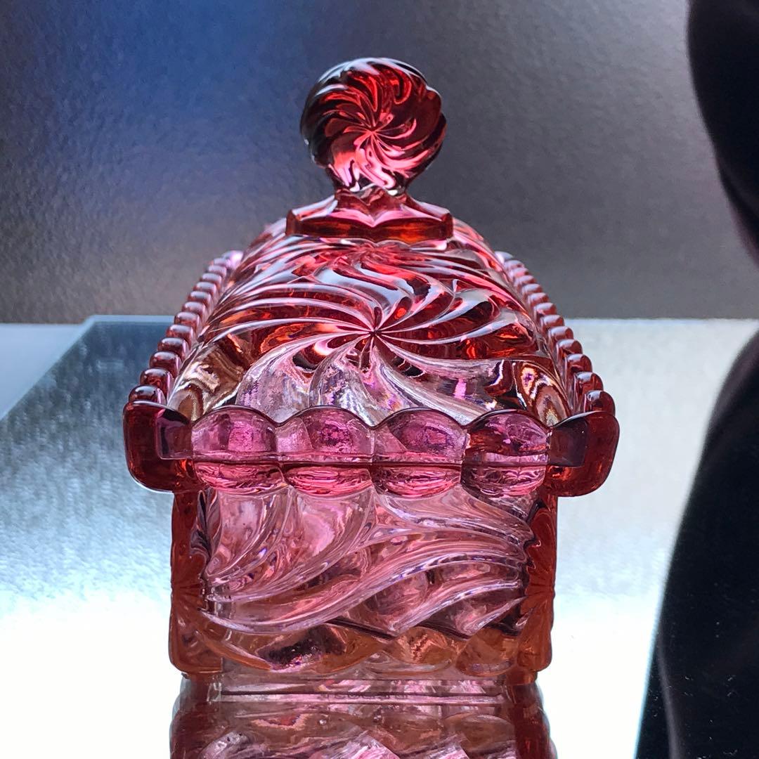 オールドバカラ ローザスミュルティプル★ボンボニエール蓋物