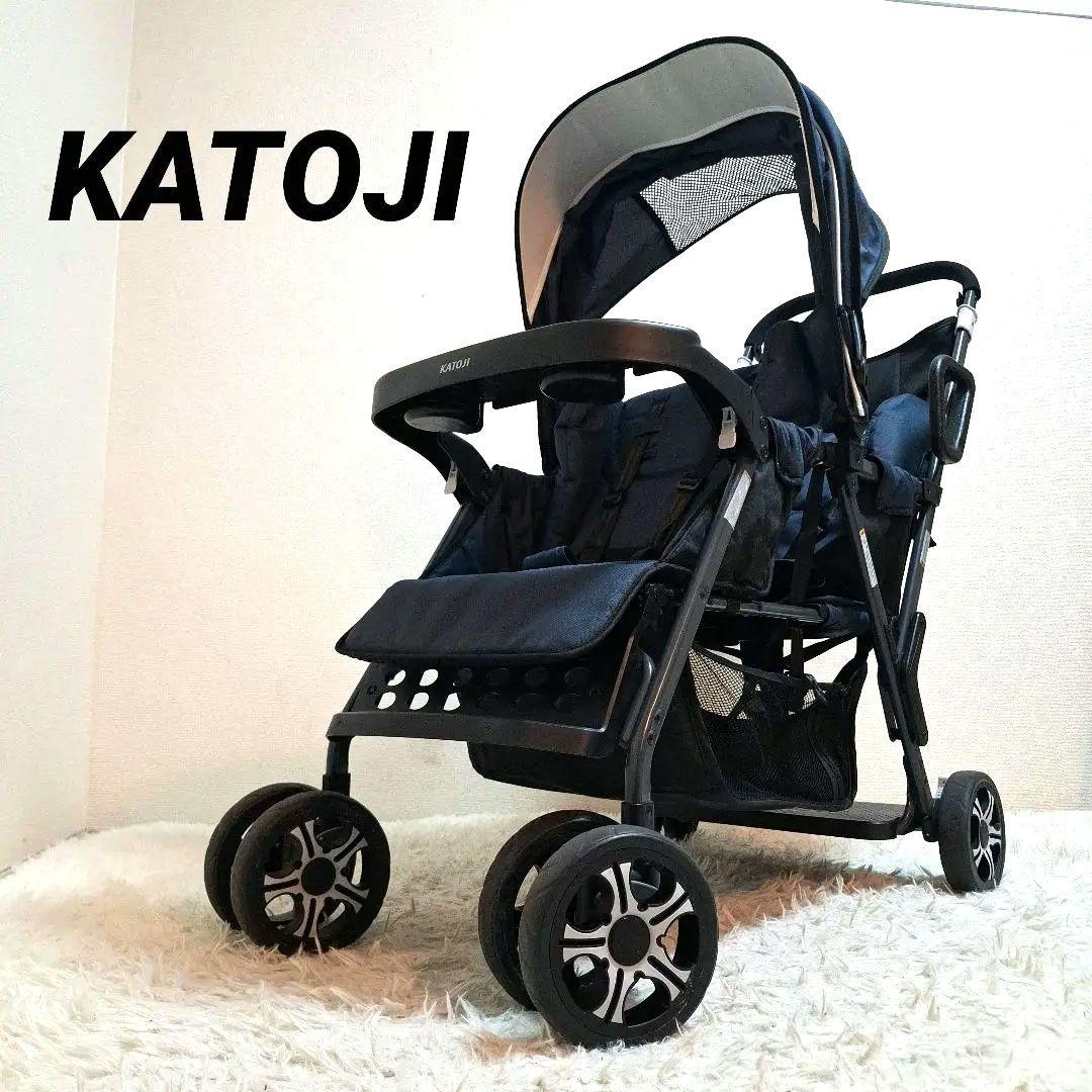【状態良好】KATOJI 二人でゴー ベビーカー 別売りリアシート付き