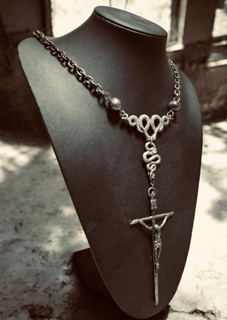 ★1点物★ジャンポールゴルチエ★スネーククロスカルマアンティークネックレス