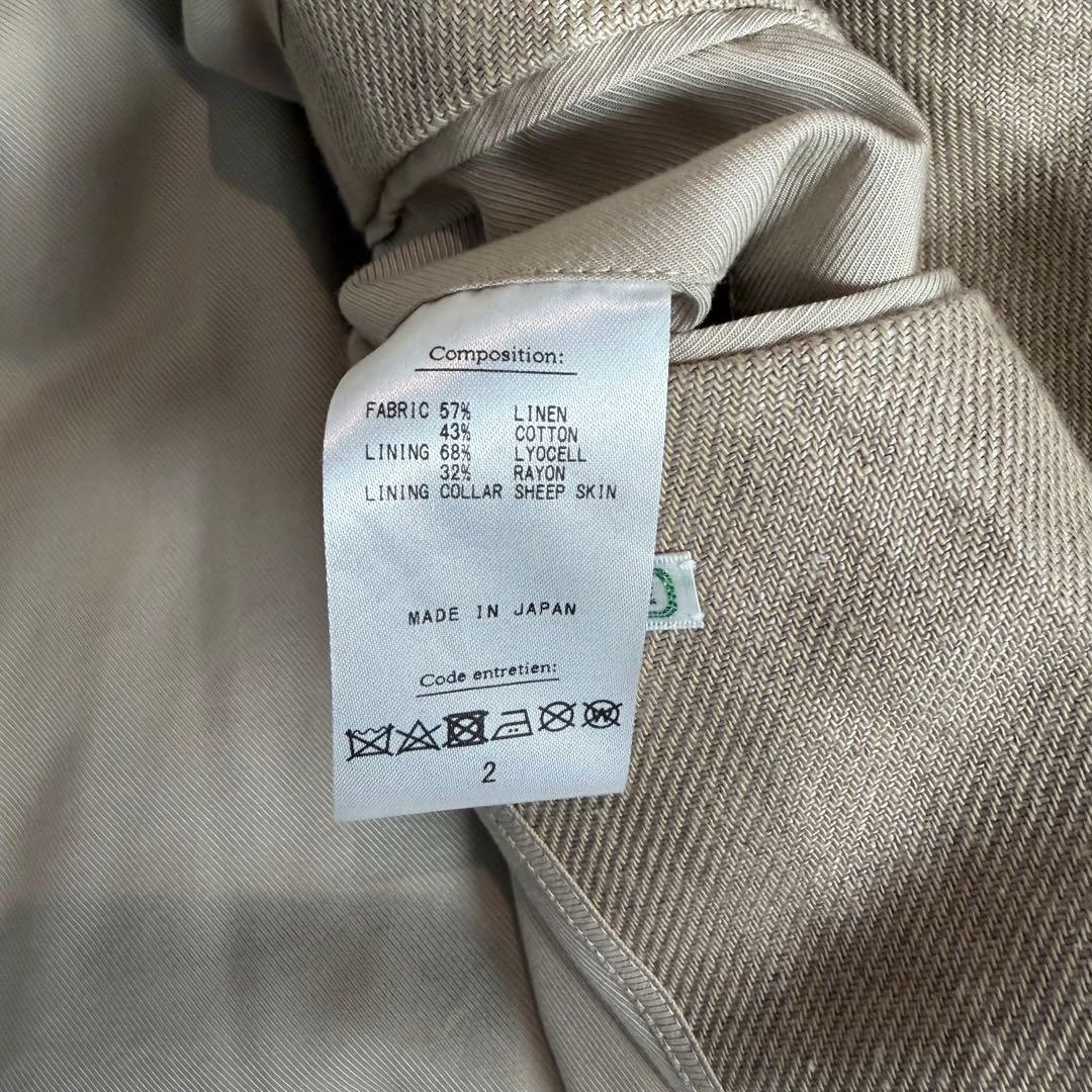 A.PRESSE Linen Half Coat ベージュ