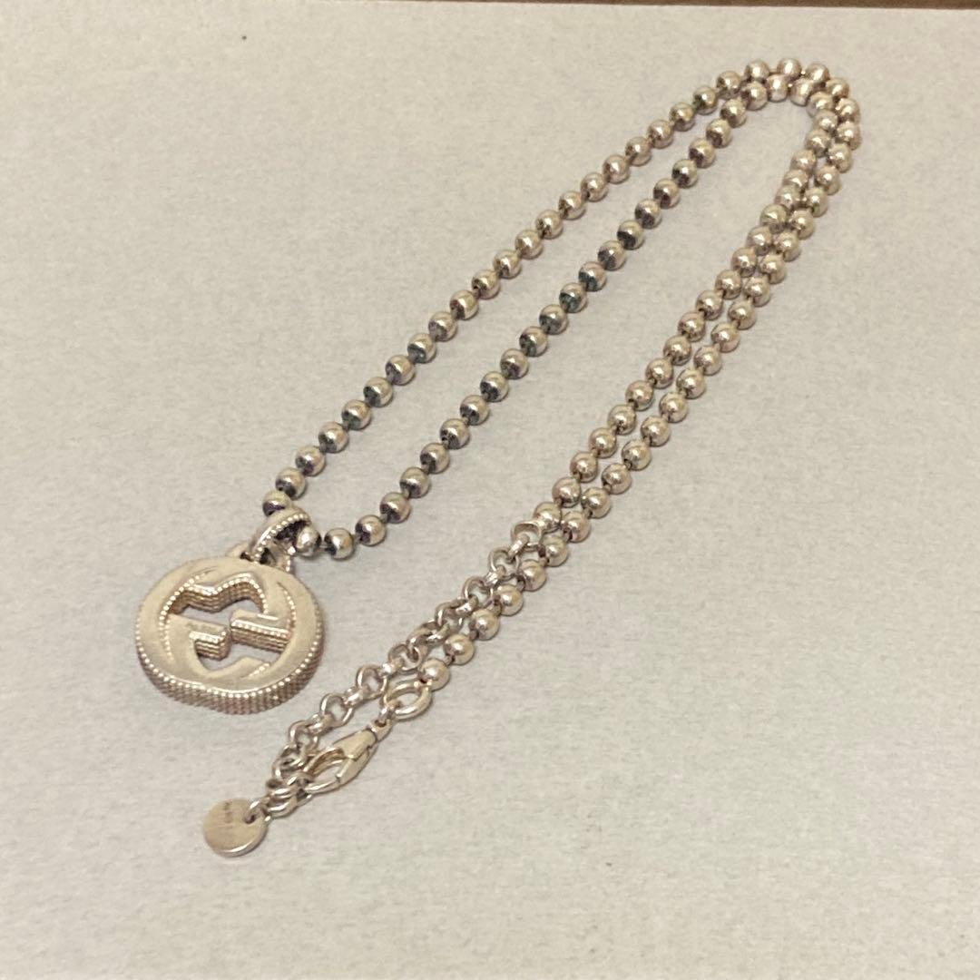 GUCCI ネックレス インターロッキング GG シルバー　メンズ/レディース