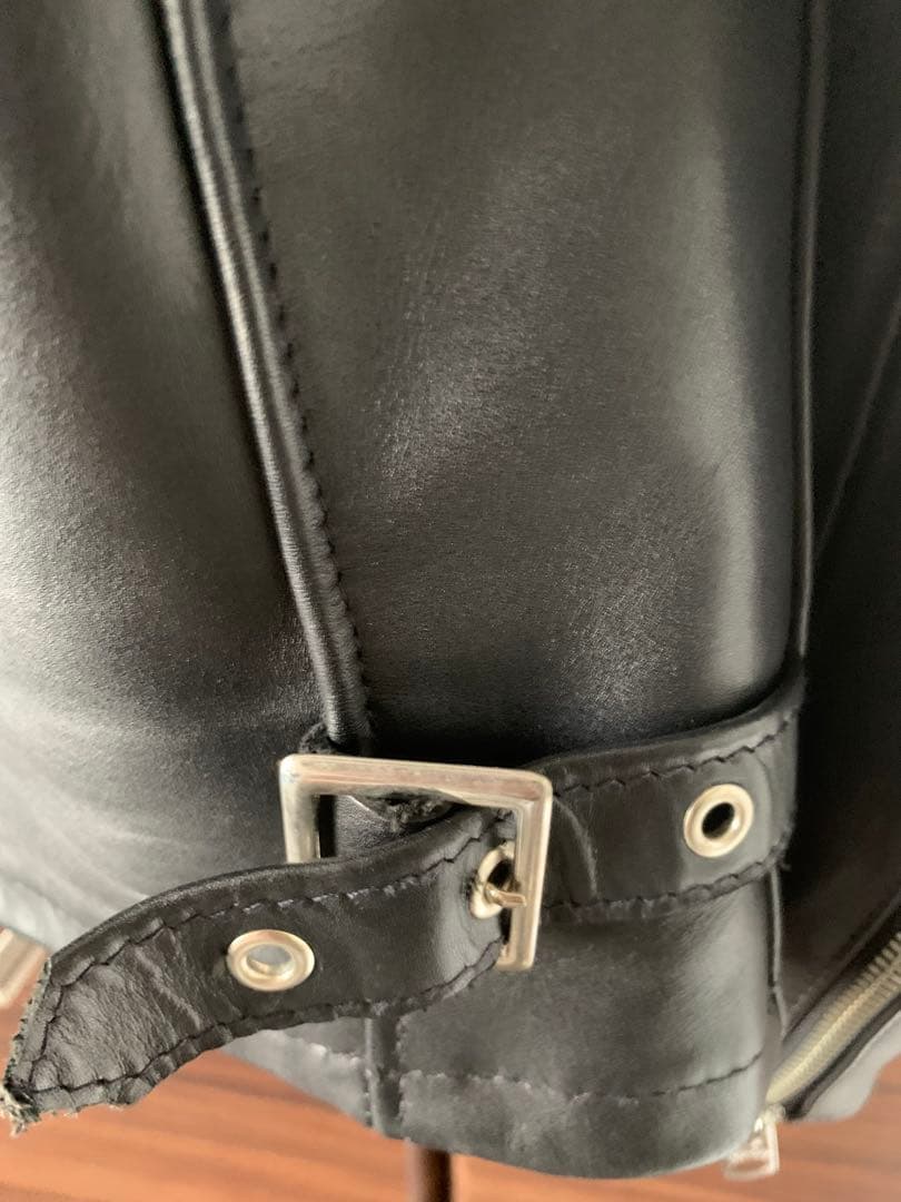 Schott 黒 レザー シングルライダースジャケット