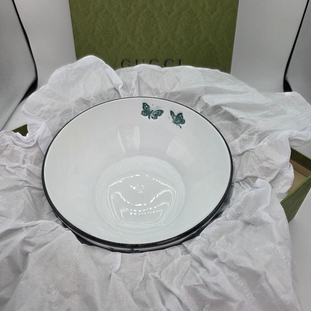 GUCCI　ハーバリウム　サラダボウル　グリーン　箱付き　未使用保管品　23cm