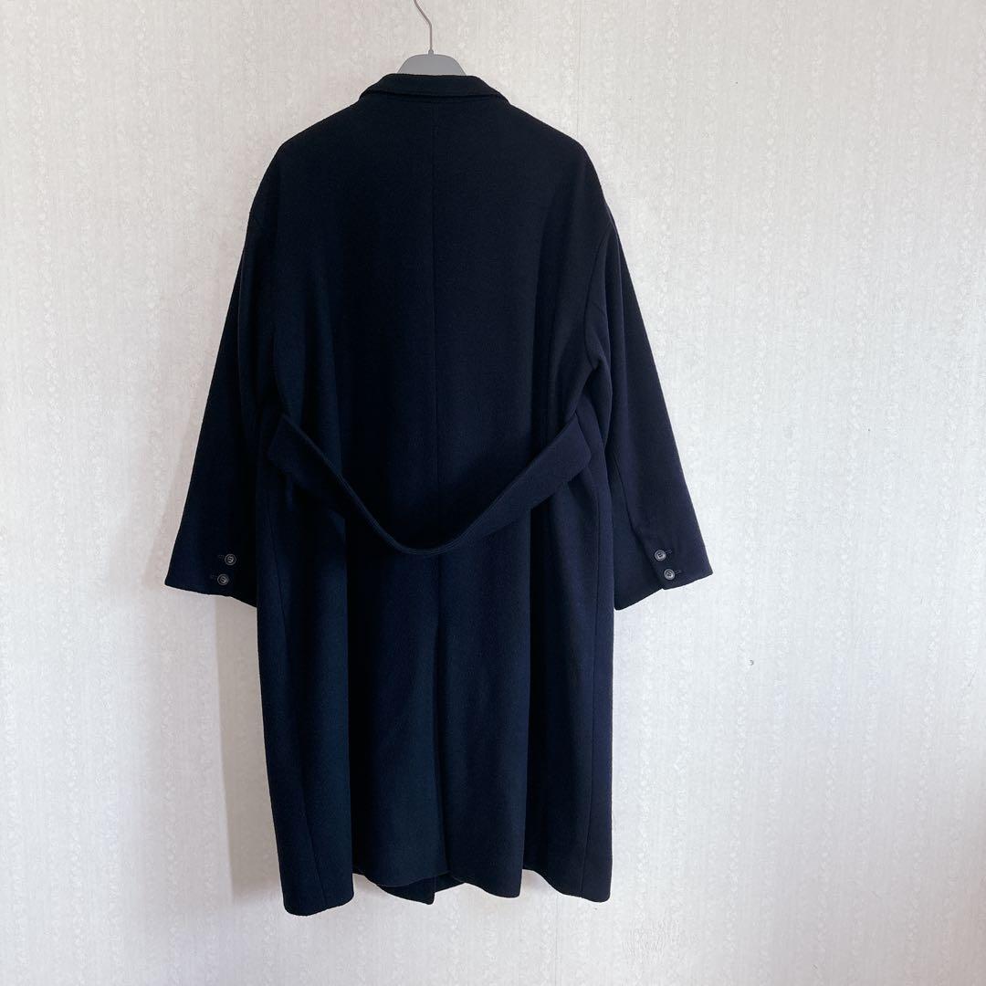 美品♦︎北欧暮らしの道具店 3WAYアレンジ襟のかろやかチェスターコート ネイビー