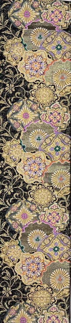 希少サイズ　振り袖　フルセット　長襦袢付　金彩加工　銀通し　長尺袋帯756