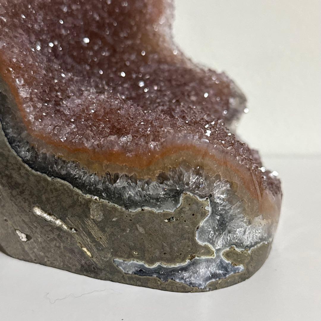 2.2kg ピンクアメジスト キラキラ ドーム 置物 天然石 紫水晶