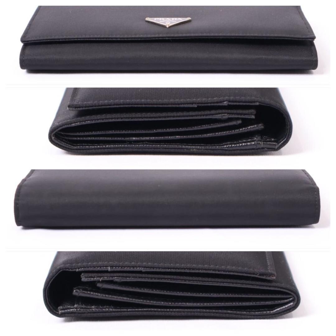 【超極美品】PRADA テスートナイロン　長財布　トライアングルロゴ　黒