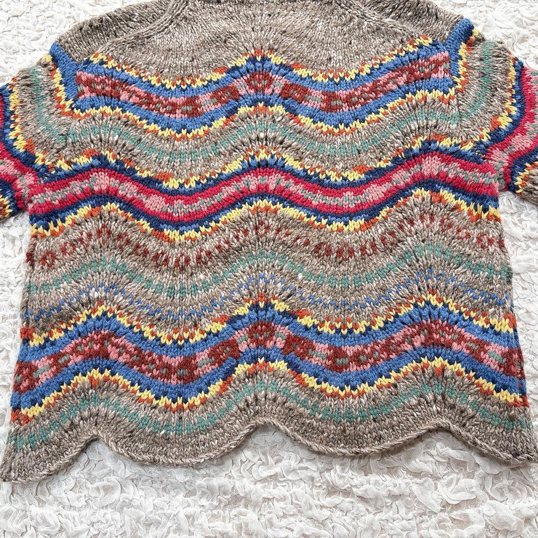 ポロラルフローレン カシミヤ混 フェアアイルニット セーター XS スカラップ