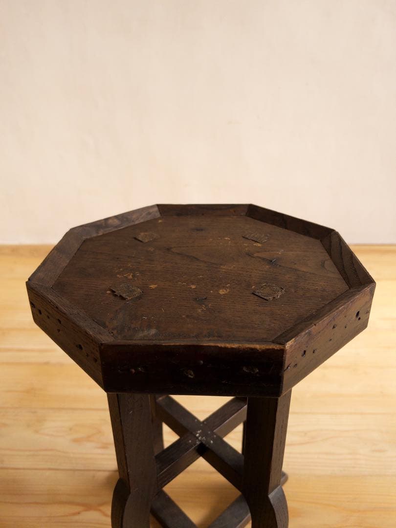 八角形　飾り台　花台　和モダン　飾り棚　希少　古道具　古家具　アンティーク