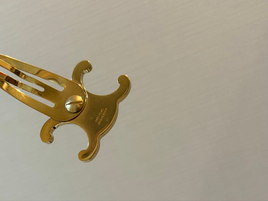 ※箱無し CELINE ゴールド ヘアピン ケース付き