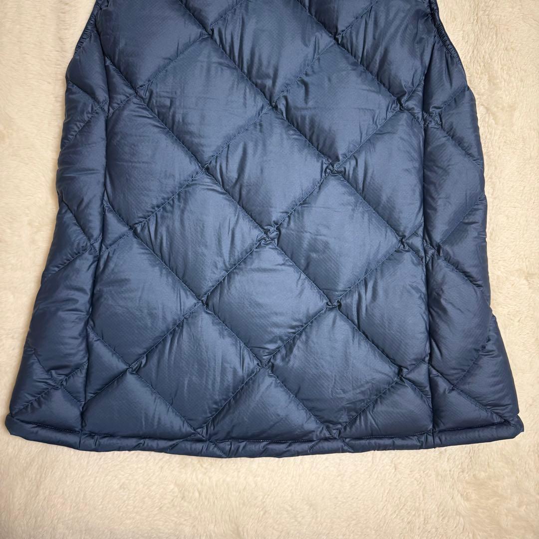 極美品モンベル800FP ライトアルパインダウン ベスト Women'sXL青