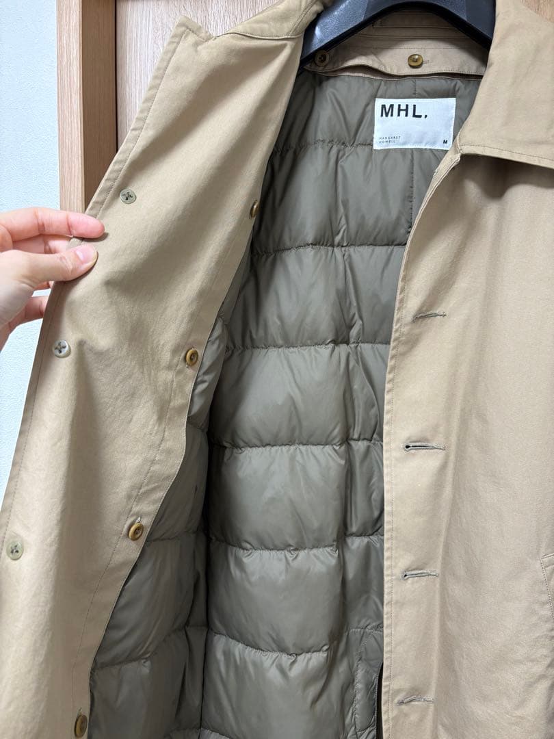 MHL マーガレットハウエル ベージュ ステンカラーコート