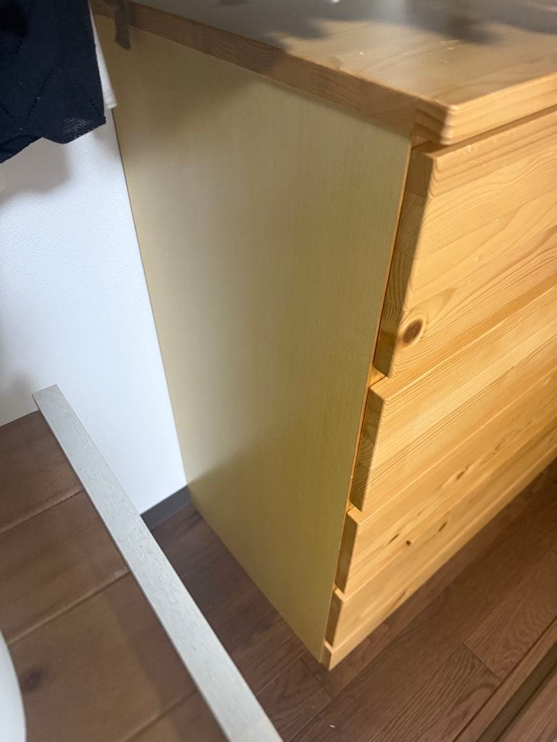 無印良品　パイン材4段チェスト