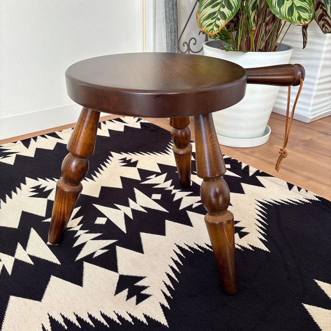 飛騨産業 キツツキマーク ミルクスツール 花台ヴィンテージ　アンティーク