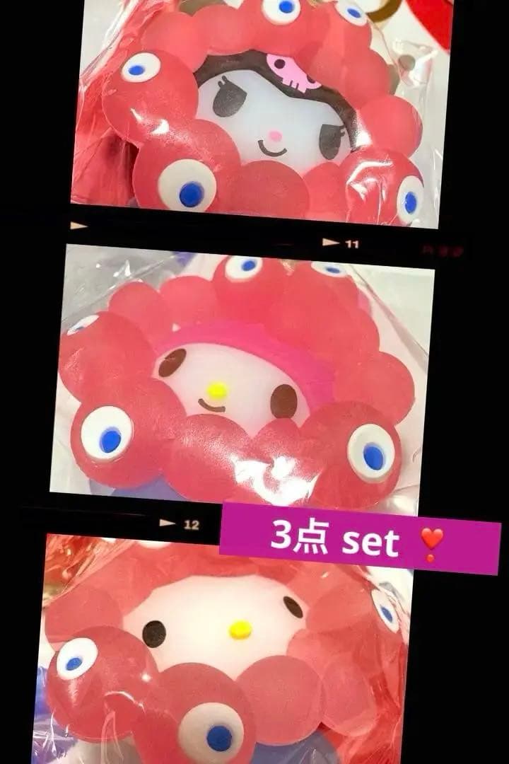 新品 3点set ★2025大阪関西万博★ミャクミャク✖️サンリオなりきり クリア