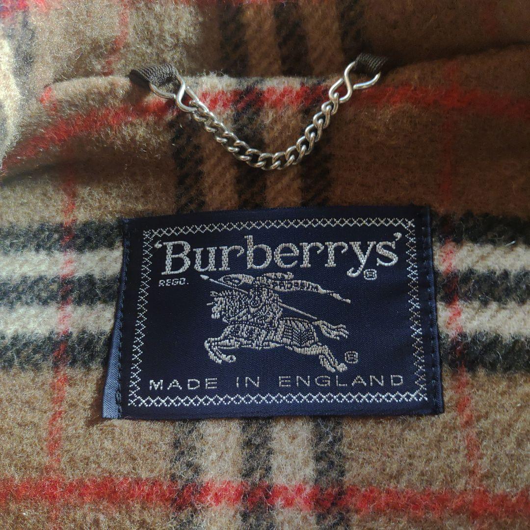 バーバリーロンドン ダッフルコート ノバチェック ウール ベージュ 英国製