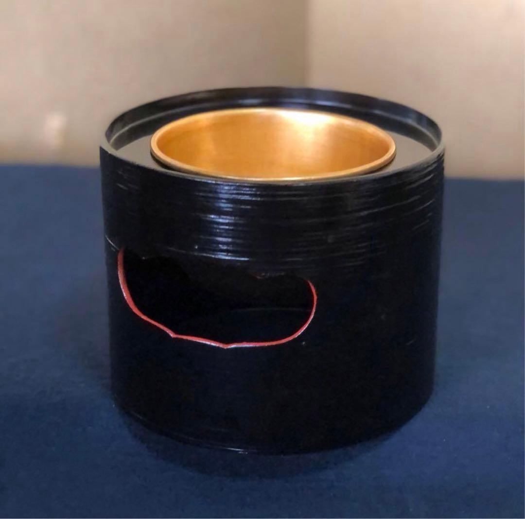《R》黒塗内金 盃洗4客組 木製漆器 木箱 時代　251216お5