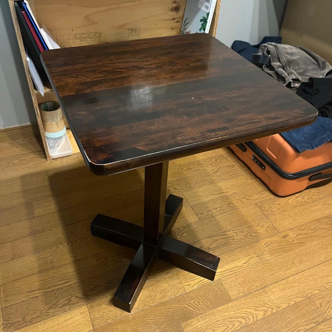 アンティーク　角テーブル　カフェテーブル