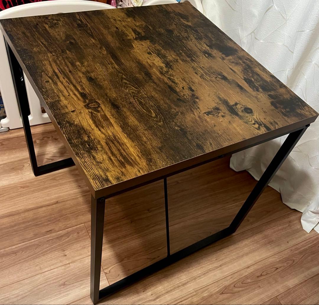 キチンとラ〜めんっ　送料込　ニトリ ステインダイニングテーブル70ブラウン