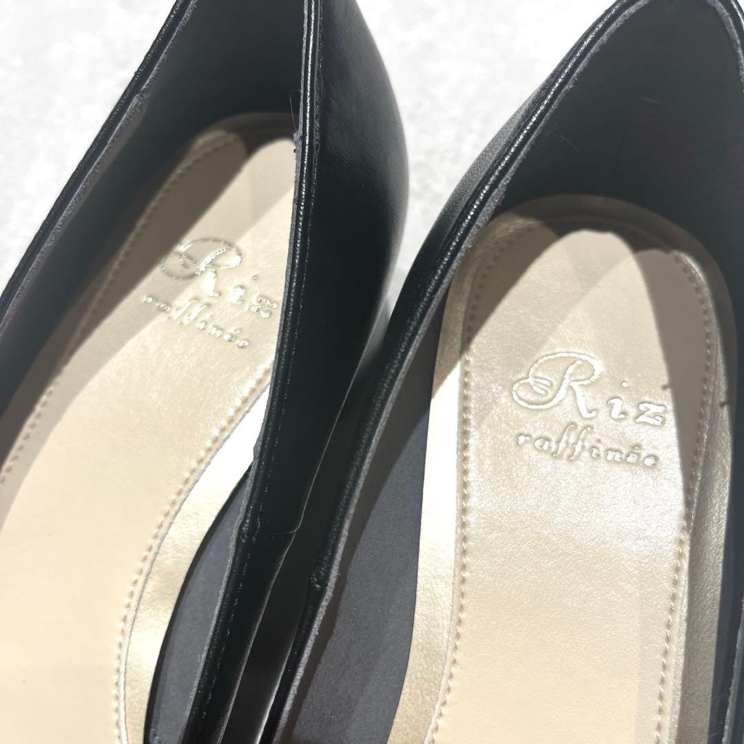 週末限定価格！未使用品Rizraffinee★スクエアトゥヒールアップローファー
