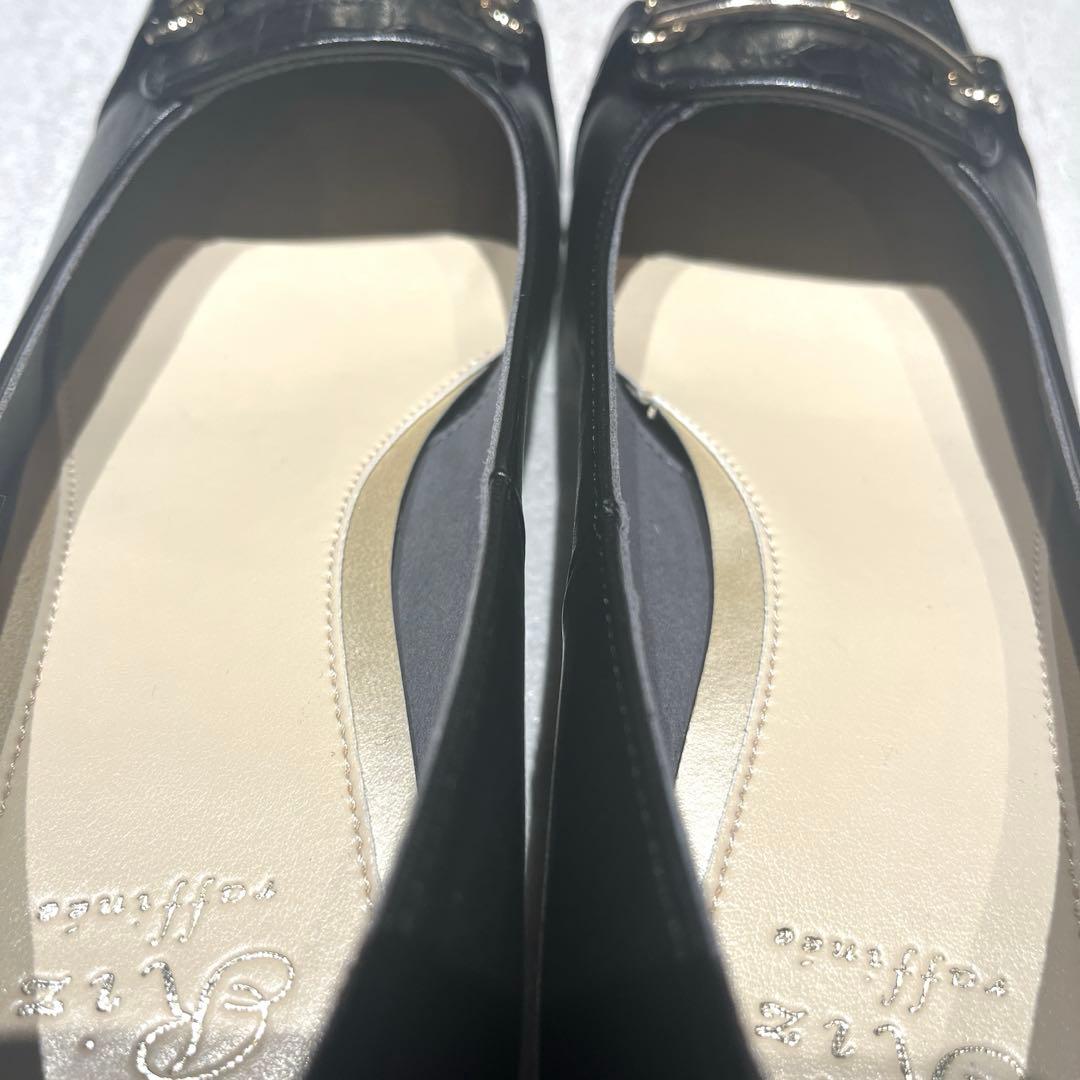 週末限定価格！未使用品Rizraffinee★スクエアトゥヒールアップローファー