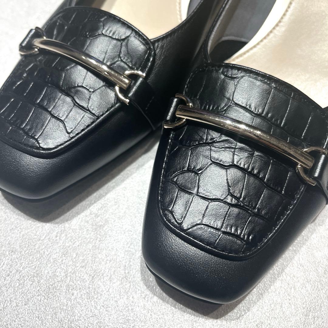 週末限定価格！未使用品Rizraffinee★スクエアトゥヒールアップローファー