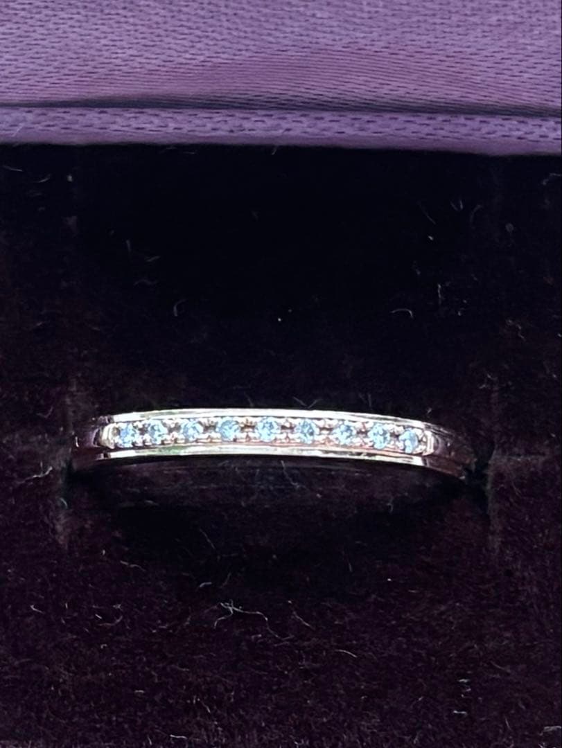 4°C K10ピンクゴールド　ダイヤモンドリング　約7号