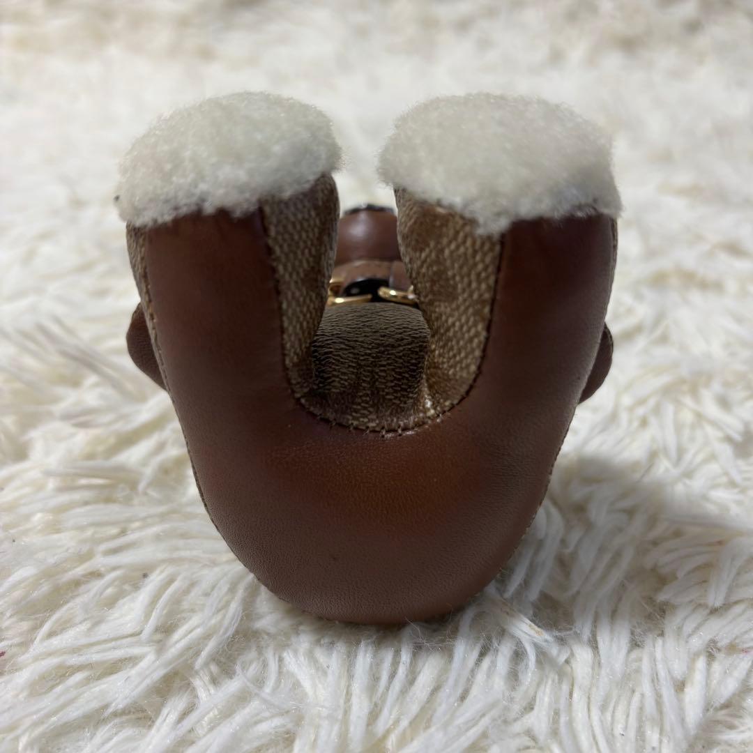 ✨美品 COACH ベア バッグ チャーム シグネチャー キャンバス レザー