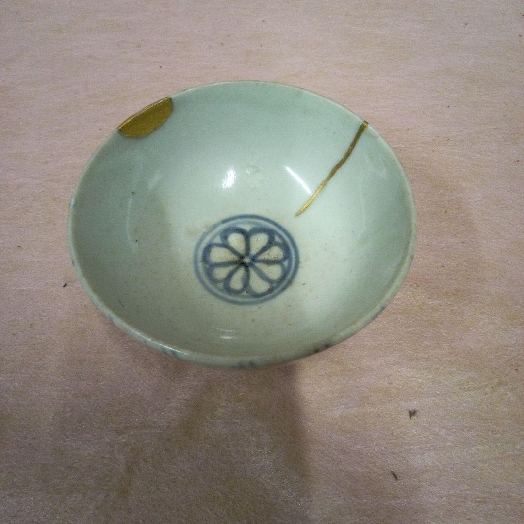 初期伊万里　網目文様茶碗　古美術　古道具　骨董品