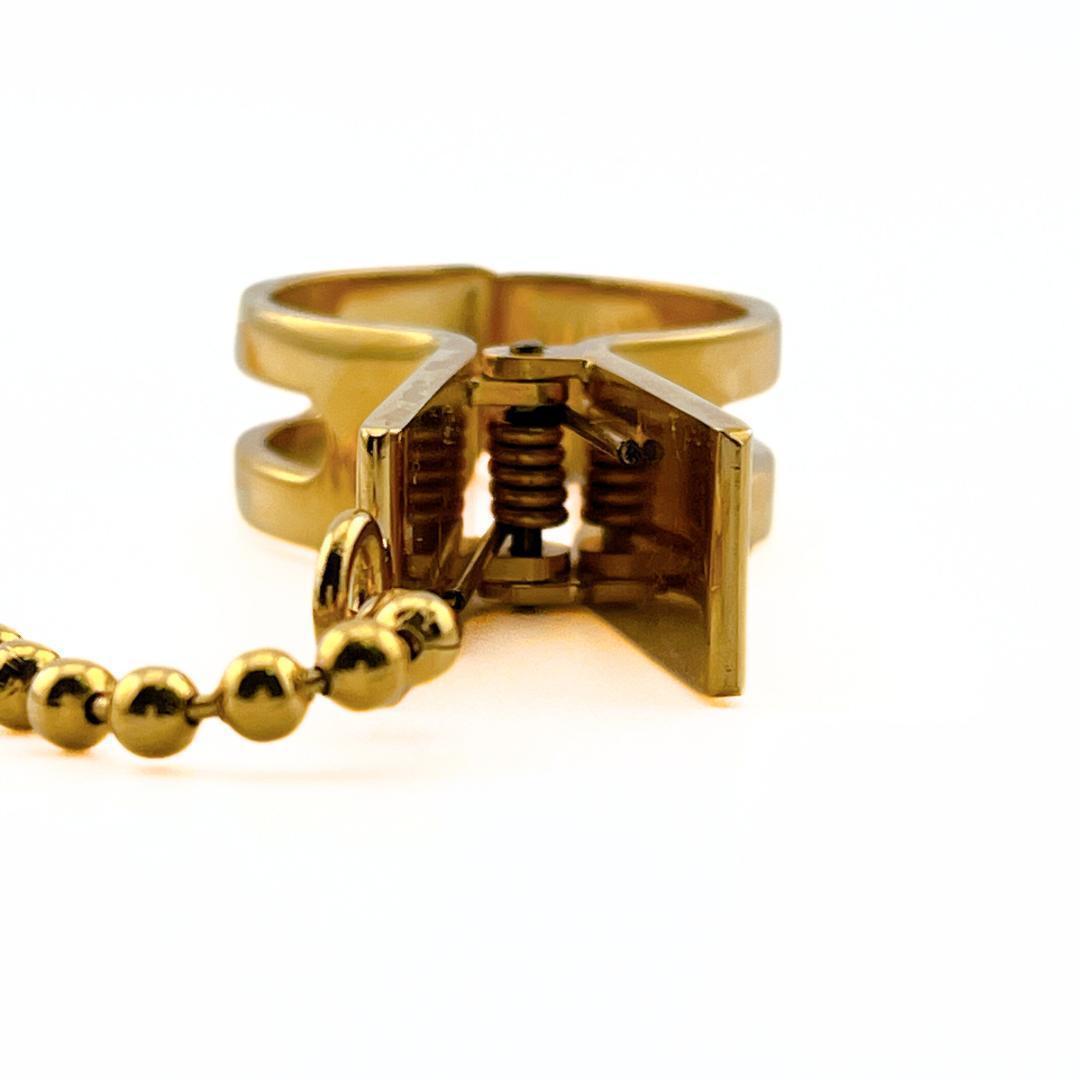 ロエベ アナグラム グローブホルダー 手袋ホルダー ユニセックス ゴールド系